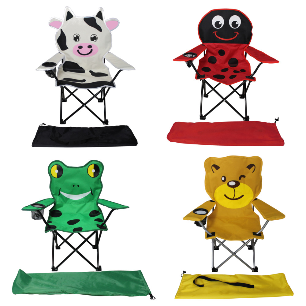 Kinder Campingstuhl faltbar mit Metallgestell Motiv sortiert
