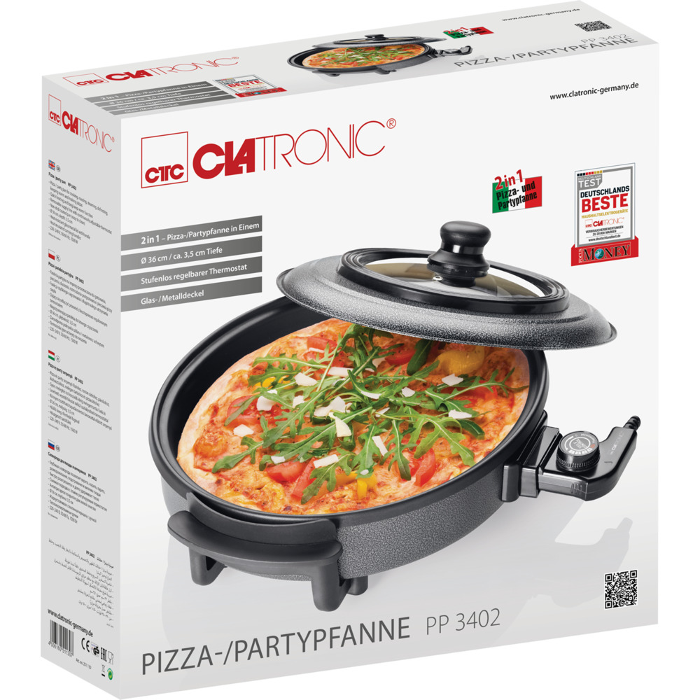CLATRONIC® Pizza-Partypfanne 1500 Watt Ø 36 cm image number 1