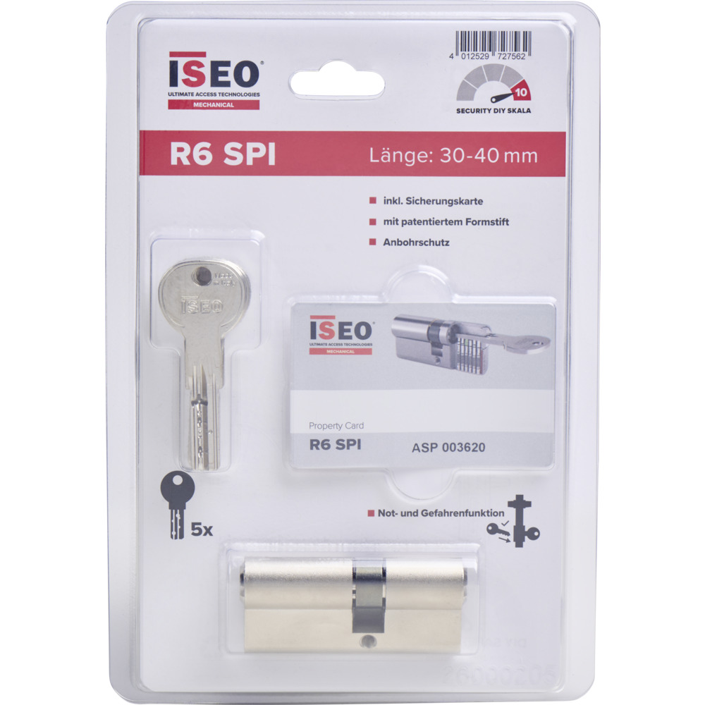 ISEO&reg; Schlie&szlig;zylinder R6 SPI 30/40 VS image number 1