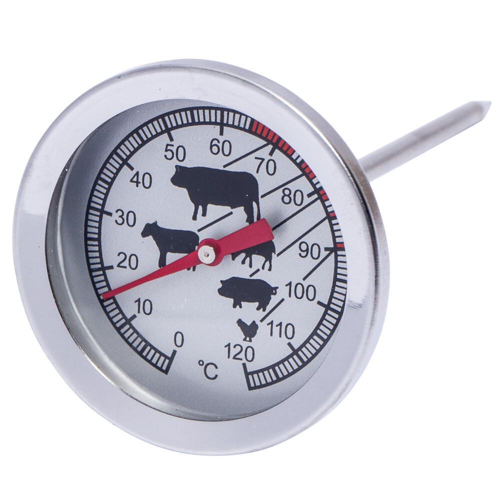 Grill- und Bratenthermometer Ø 5 cm aus Edelstahl