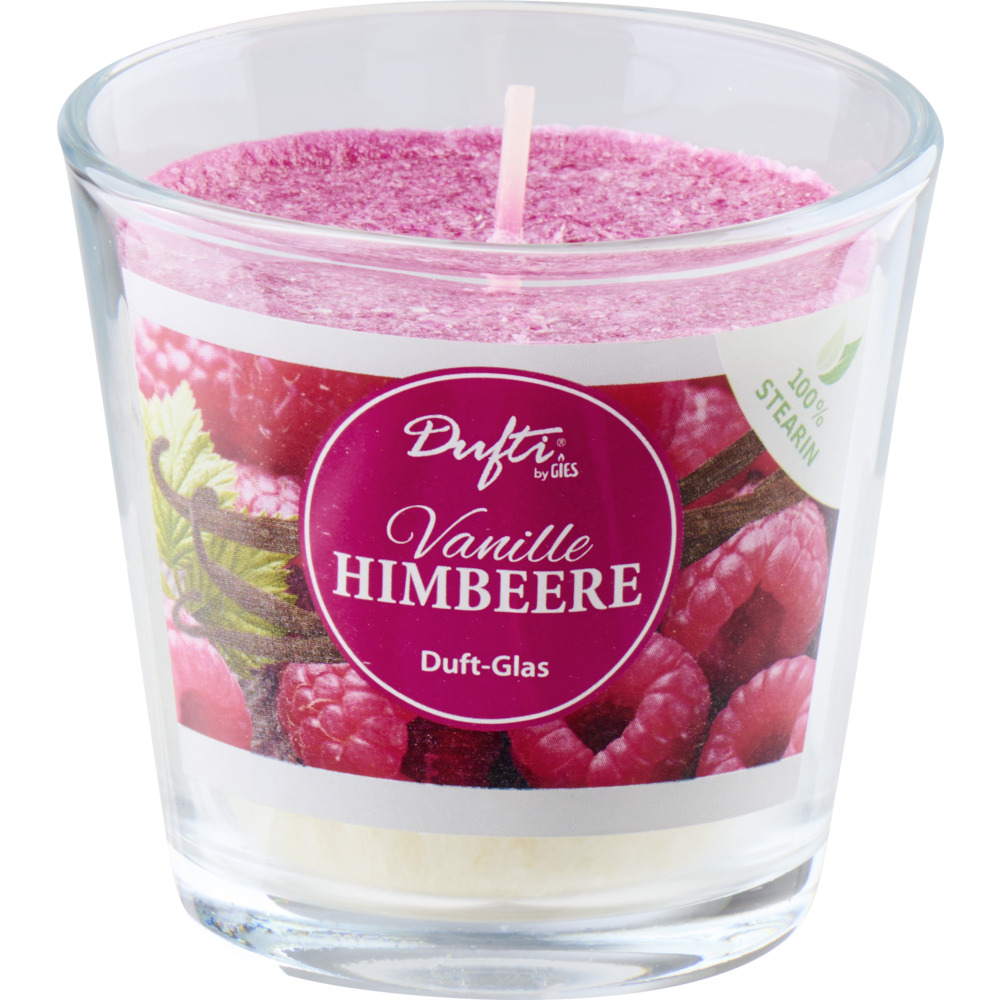 Duftkerze Vanille-Himbeere im Glas image number 0