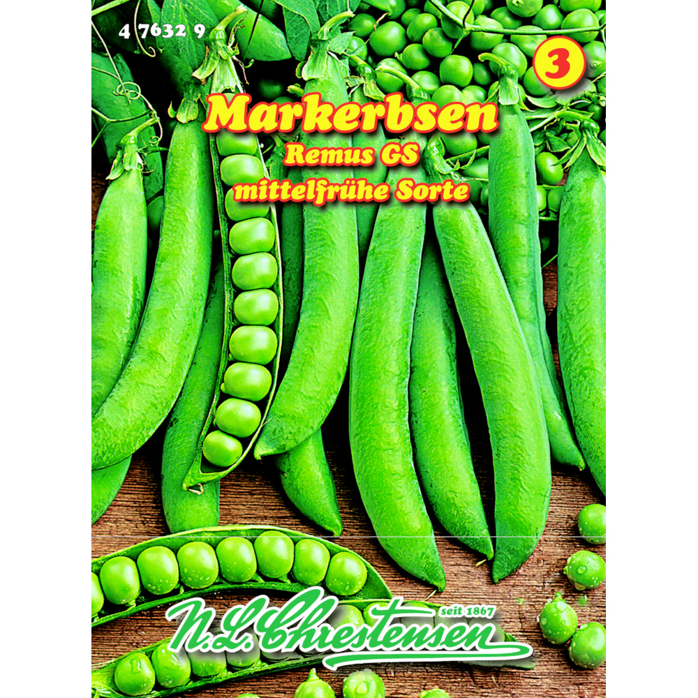 Saatgut Markerbsen Remus GS ca. 12 laufende Meter image number 0