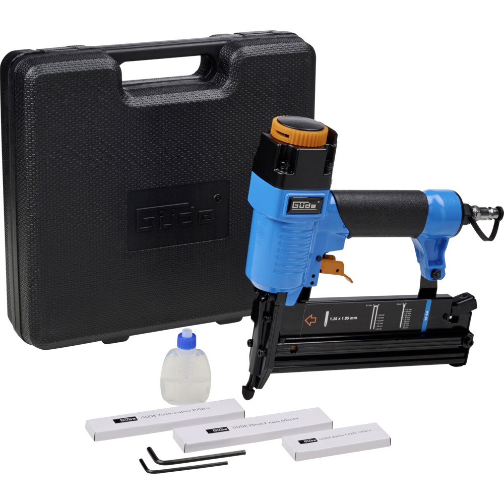 Güde® Drucklufttacker Klammergerät Nagler Kombi-Set
