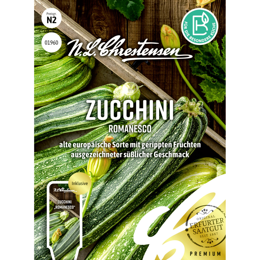 Saatgut Zucchini Romanesco image number 0