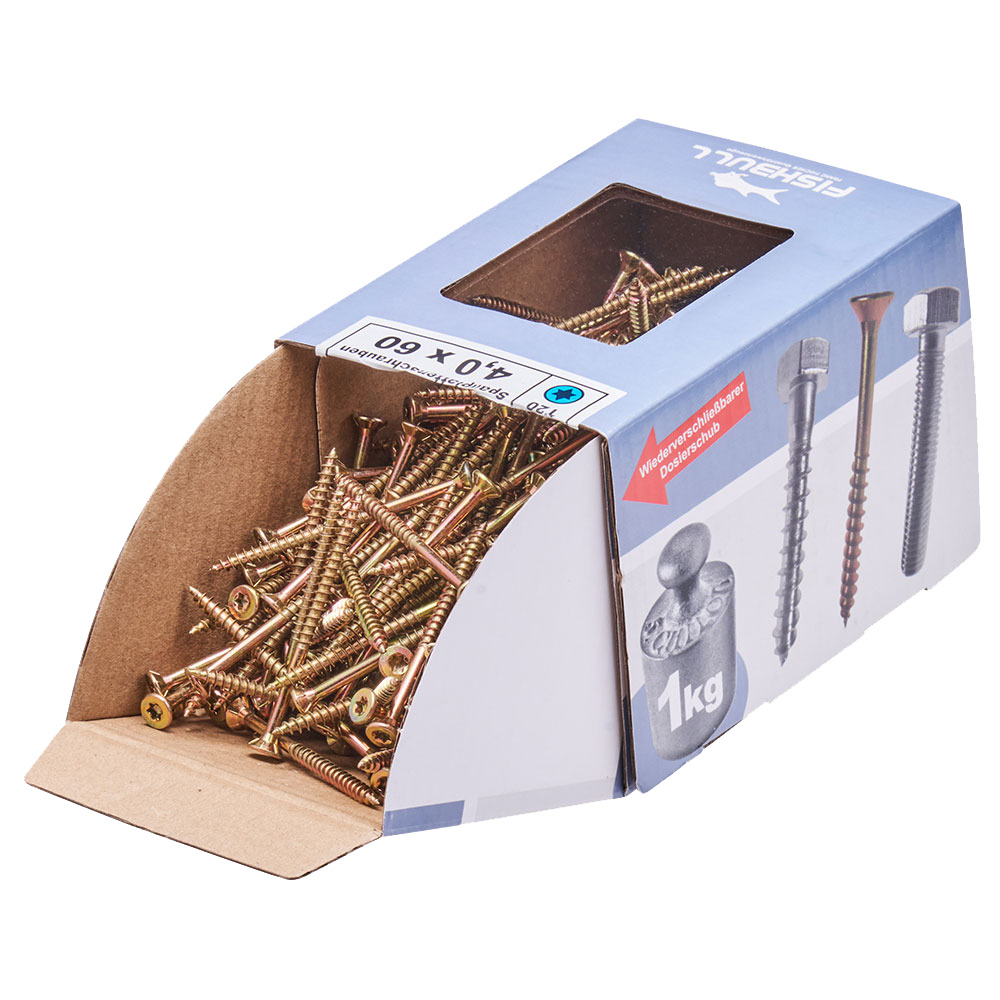 Spanplattenschraube 4,0x60 mm IVZ 1kg FISHBULL-Pack Senkkopf Teilgewinde image number 3