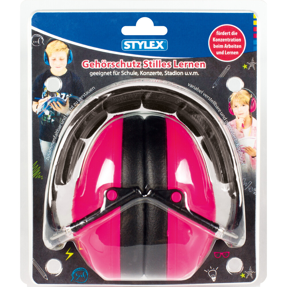 Gehörschutz „Stilles Lernen“ faltbar in pink image number 1