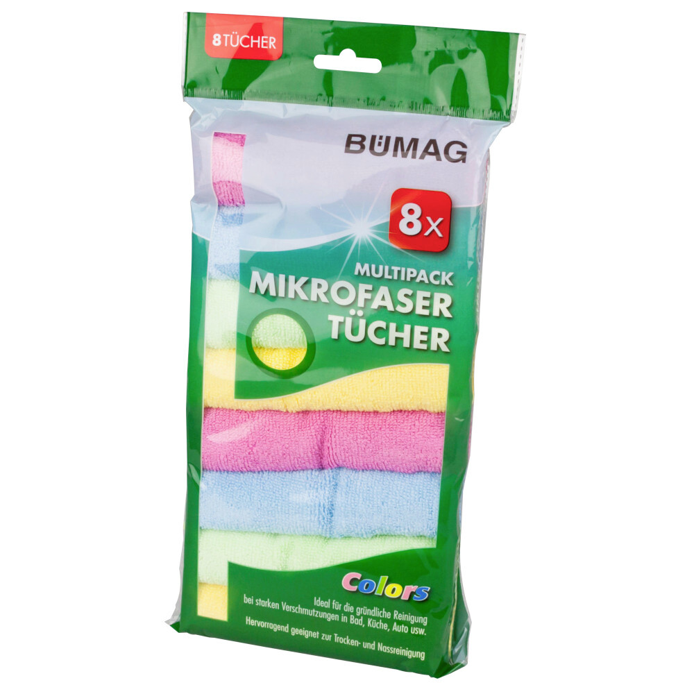 Mikrofasertücher Set 8-teilig in verschiedenen Farben image number 1