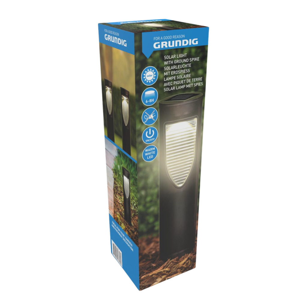 Grundig Solar-LED Gartenleuchte 8 x 31 cm image number 1