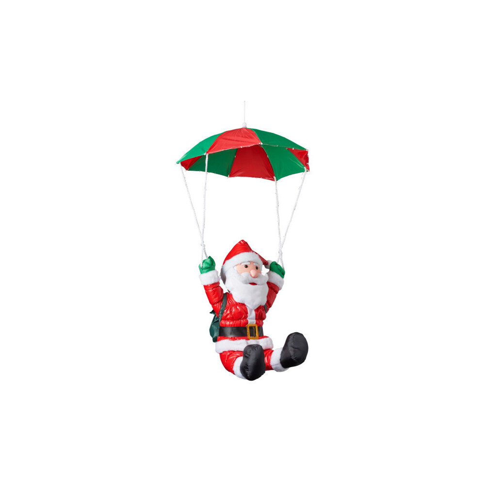 Weihnachtsmann mit LED-Fallschirm 90 cm