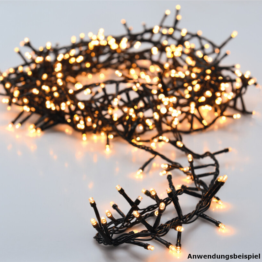 Cluster-Lichterkette 11 m mit 400 LEDs warmweiß image number 3