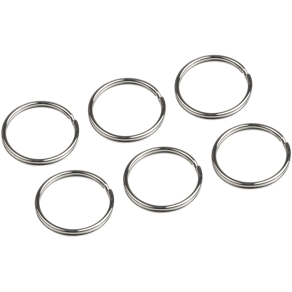 Schl&uuml;sselring 30 mm, Stahl vernickelt, 6 St&uuml;ck