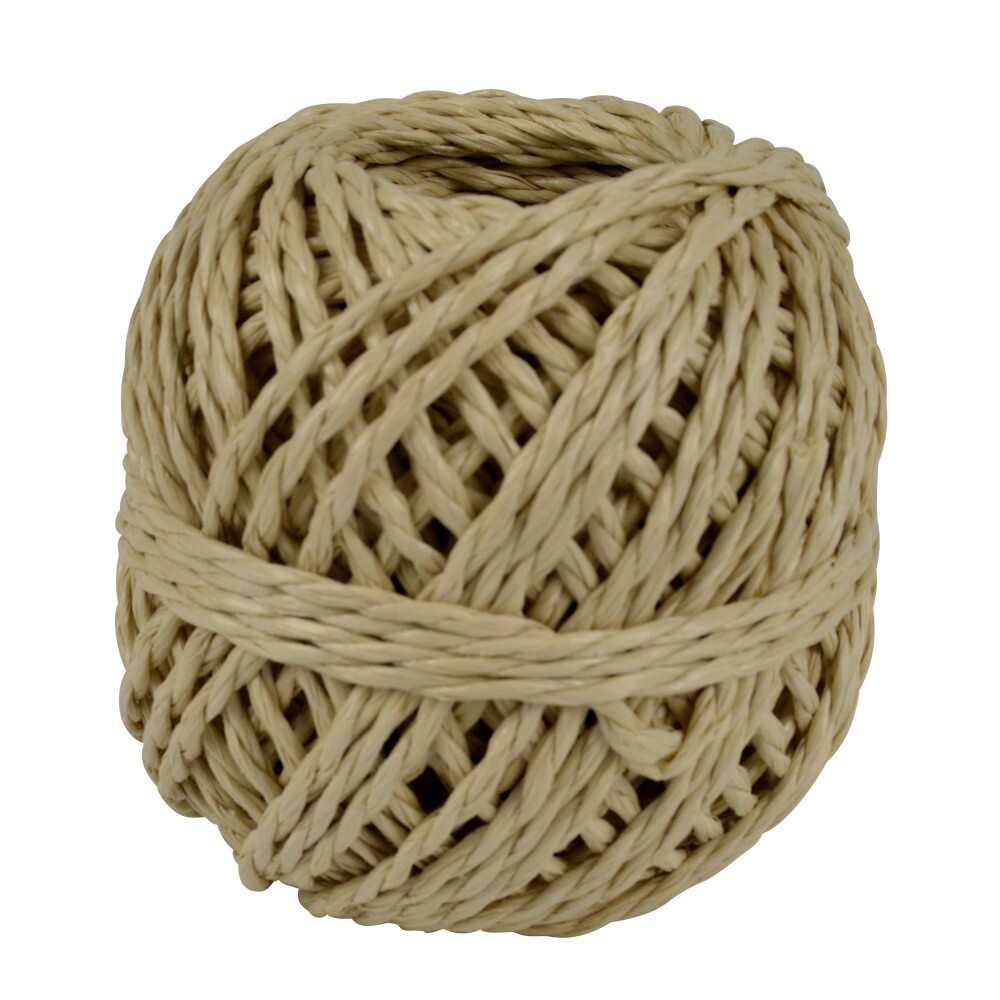 Bindfaden Knäuel 30m, PP-Spinnfaser, beige-natur