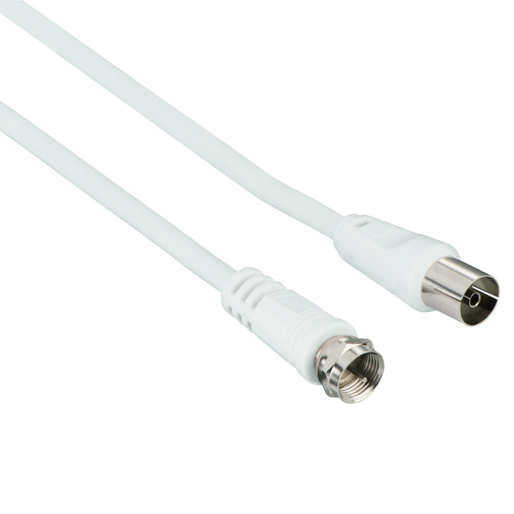 hama® SAT-Kabel, F-Stecker - Koax-Kupplung, 90 dB, 1,5 m
