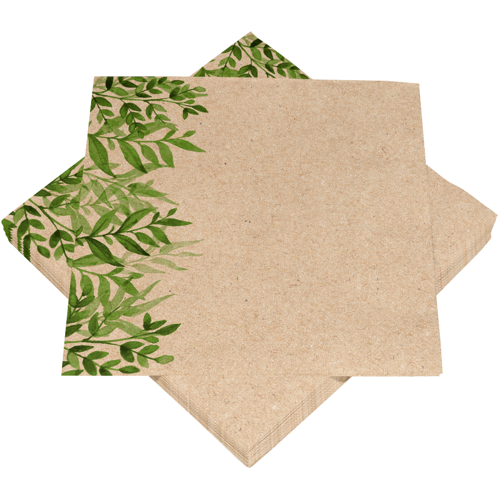 Servietten "be green", 25 Stück, Recycling Tissue image number 0