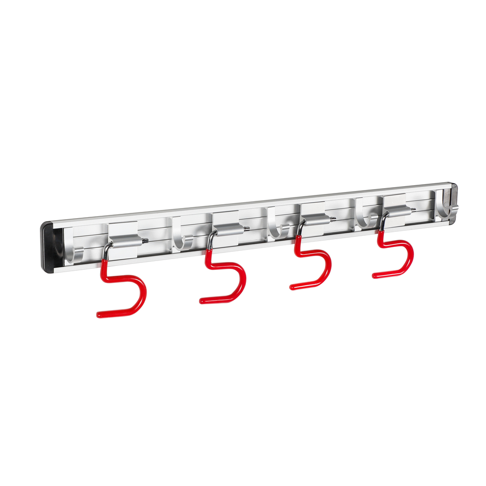 Geräteleiste 50 cm mit 4 Klemm-Haken aus Aluminium