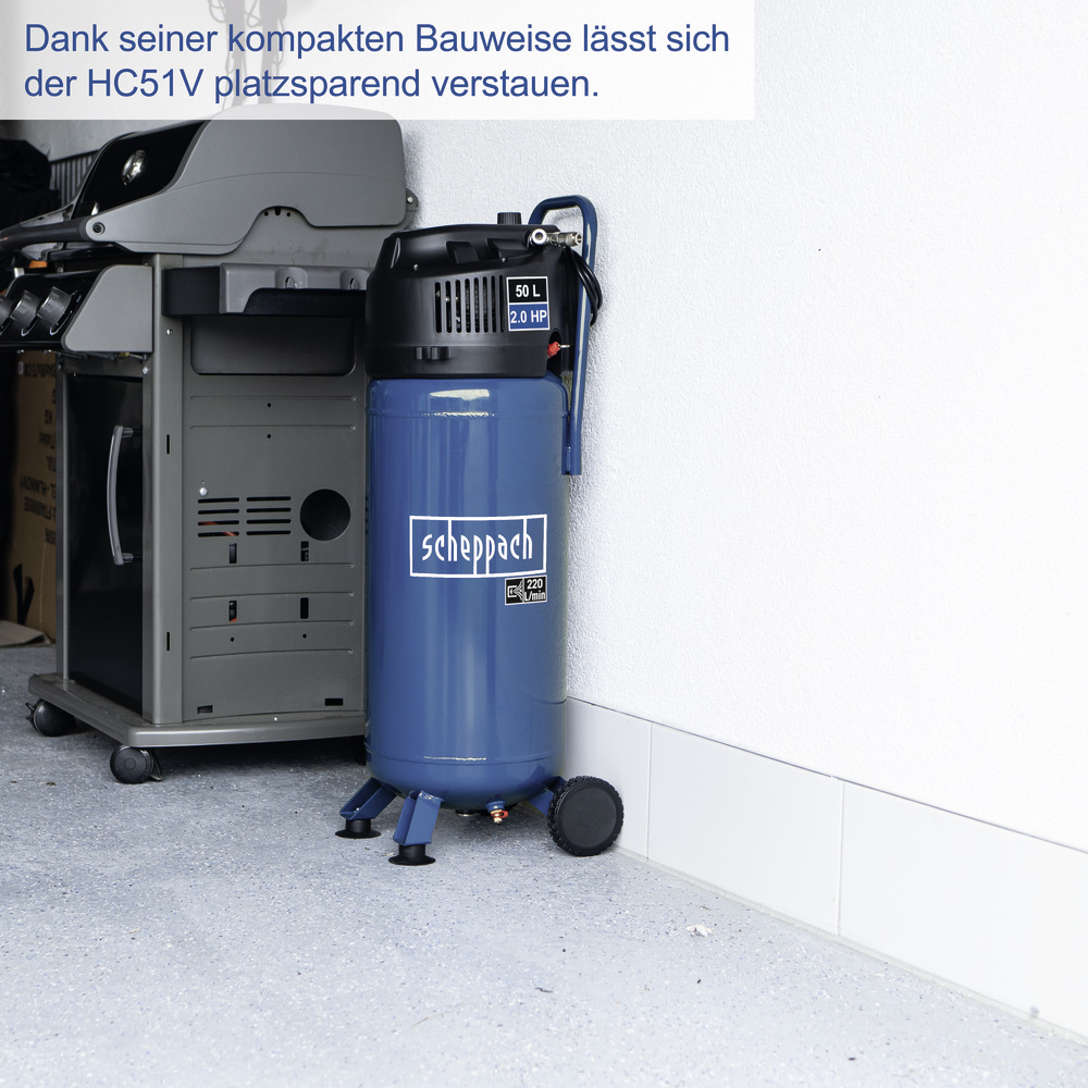 Scheppach Kompressor HC51V (senkrecht), 50 Liter, 10 bar image number 7