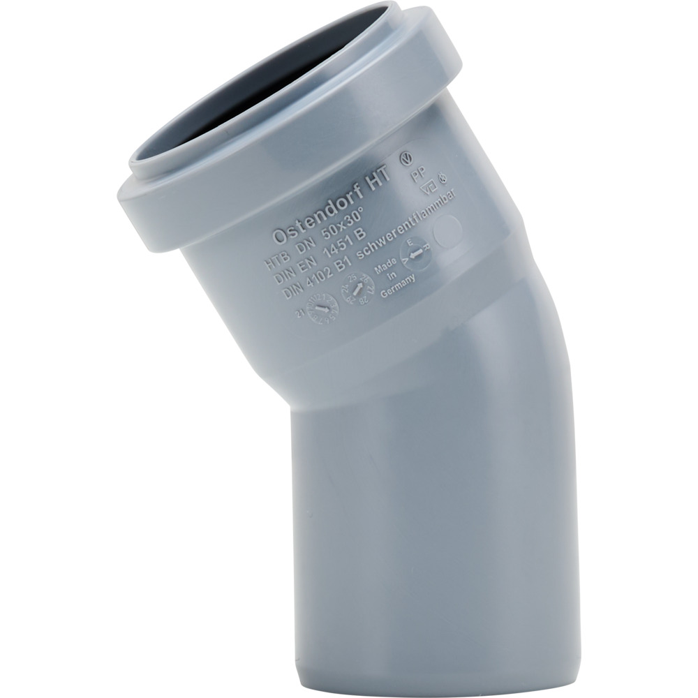 HTB-Abwasserbogen DN 50 mit 30&deg; Winkel image number 0