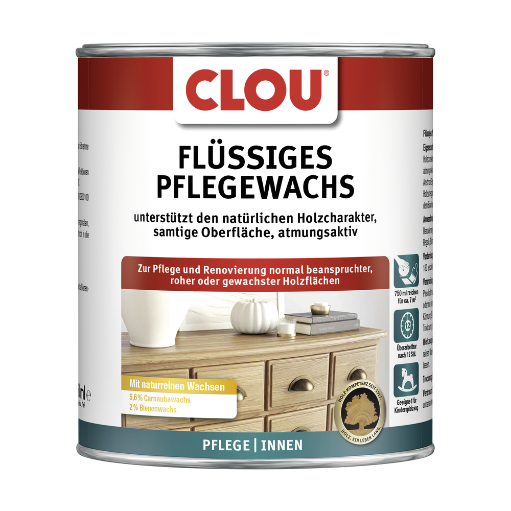 Clou&reg; Fl&uuml;ssiges Pflegewachs farblos 750 ml image number 0