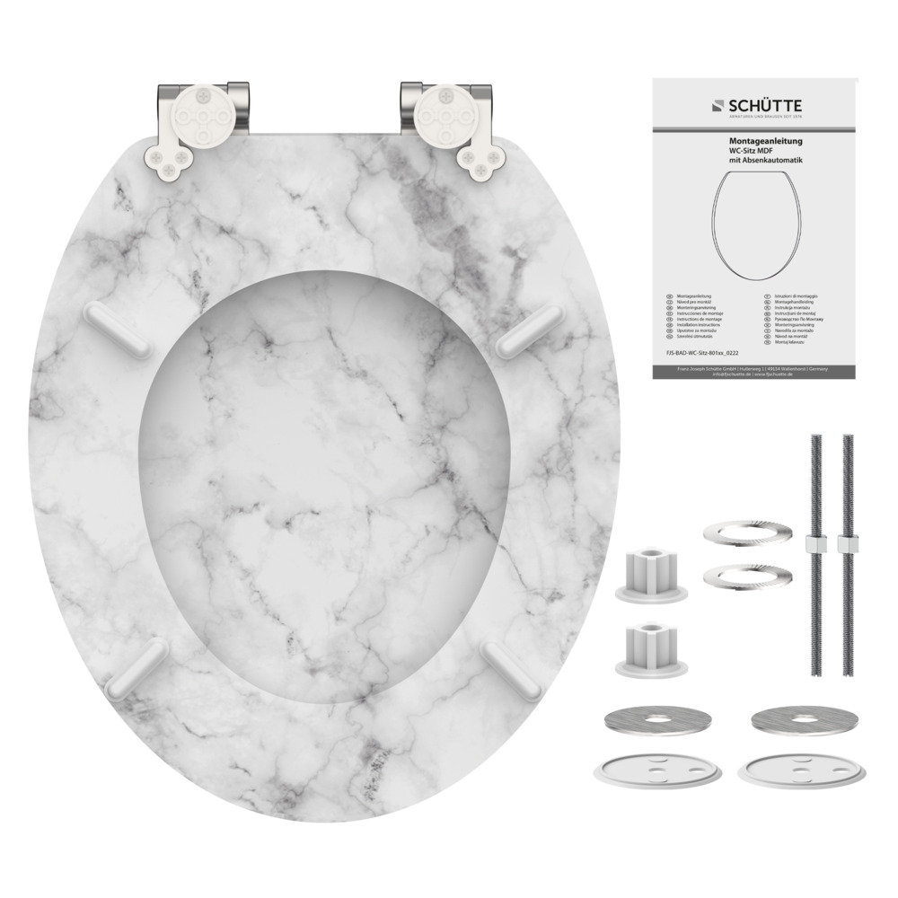 WC-Sitz MDF mit Absenkautomatik Marmor-Stone image number 5