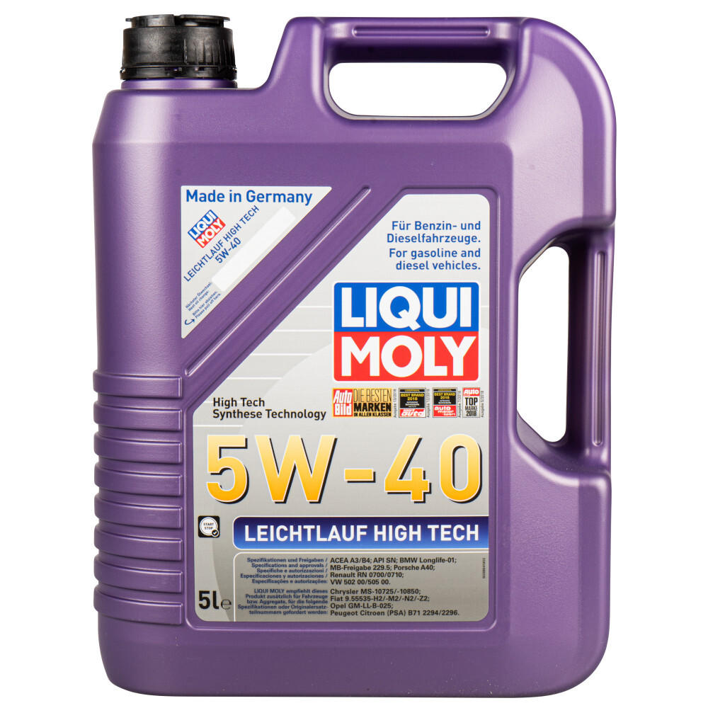 LIQUI MOLY 5 Liter Leichtlauf Motorenöl High Tech 5W-40 für Otto- und Dieselmotoren image number 0
