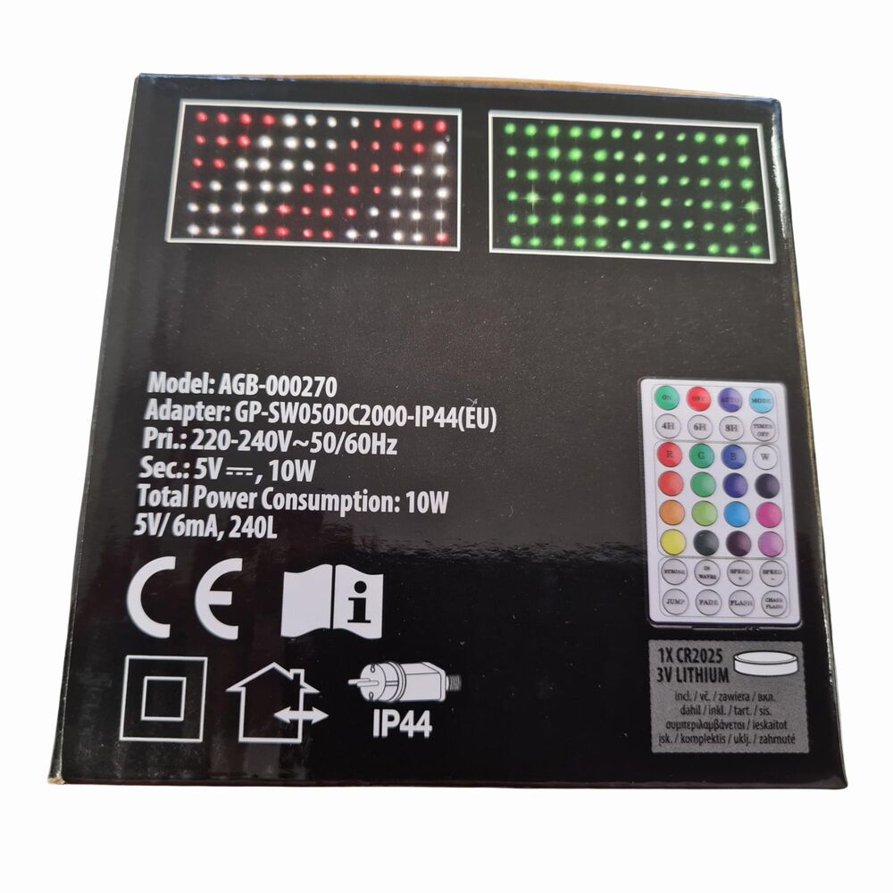 LED Lichtervorhang RGB 240 LEDs 600 x 60 cm IP 44 image number 2
