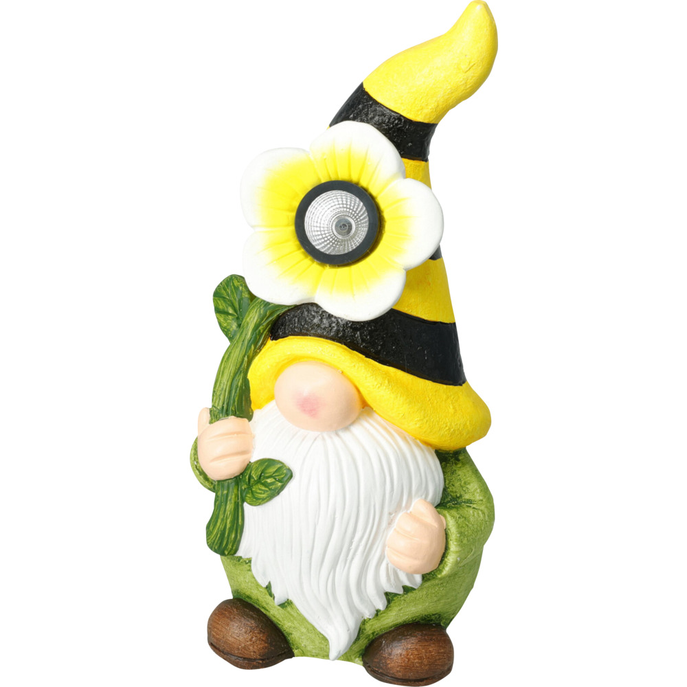 Zwerg mit Solar-LED-Blume, 3-fach sortiert image number 3