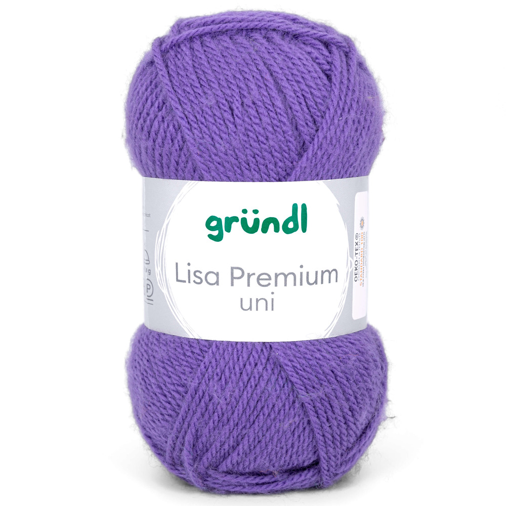 Garn Lisa Premium uni 50 g lila image number 0