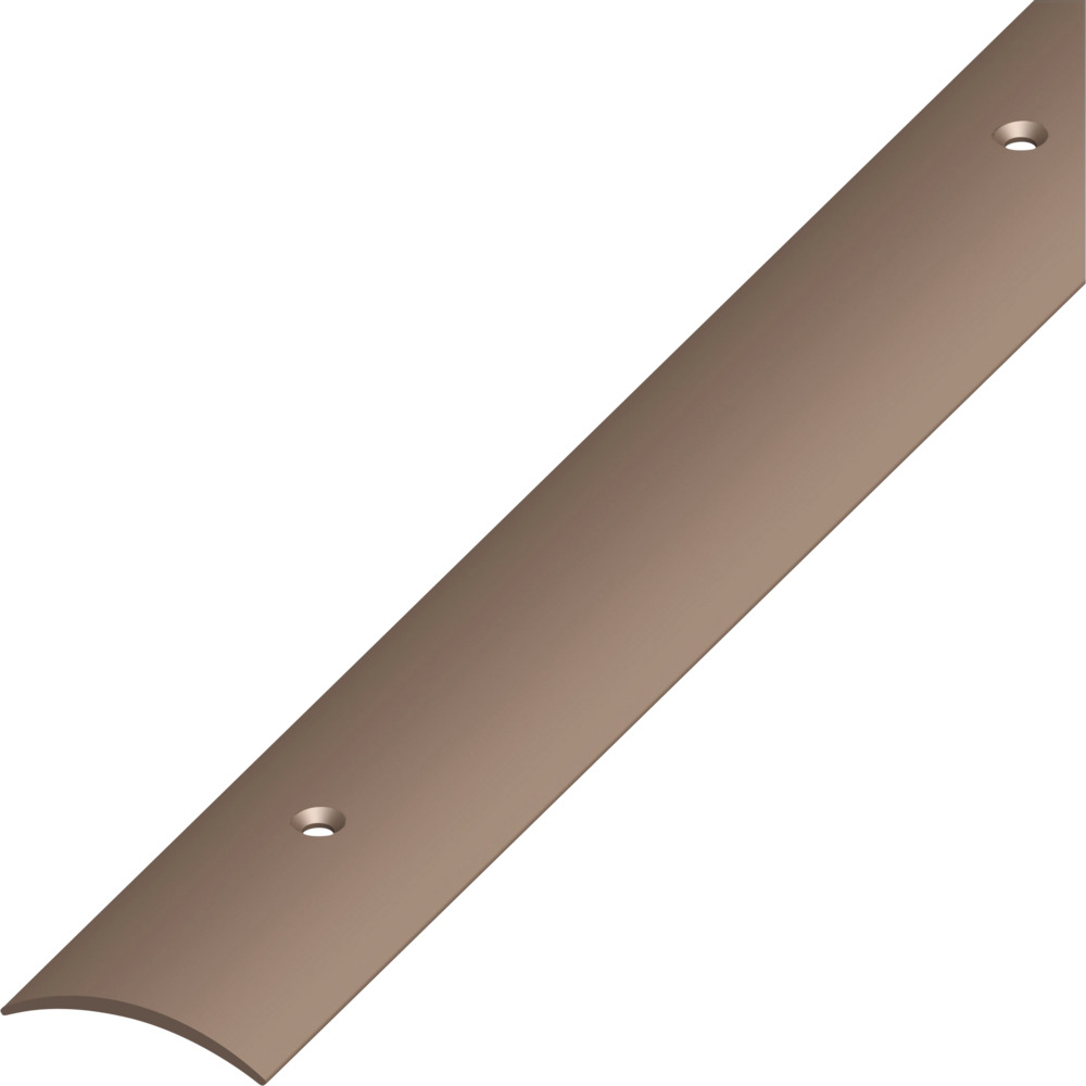 &Uuml;bergangsprofil PVC gew&ouml;lbt 1000 x 30 x 5 mm braun gelocht image number 0