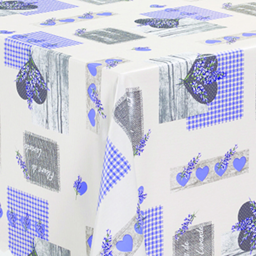 Wachstuch Tischdecke Fleur lila, Meterware mit 140 Breite image number 0
