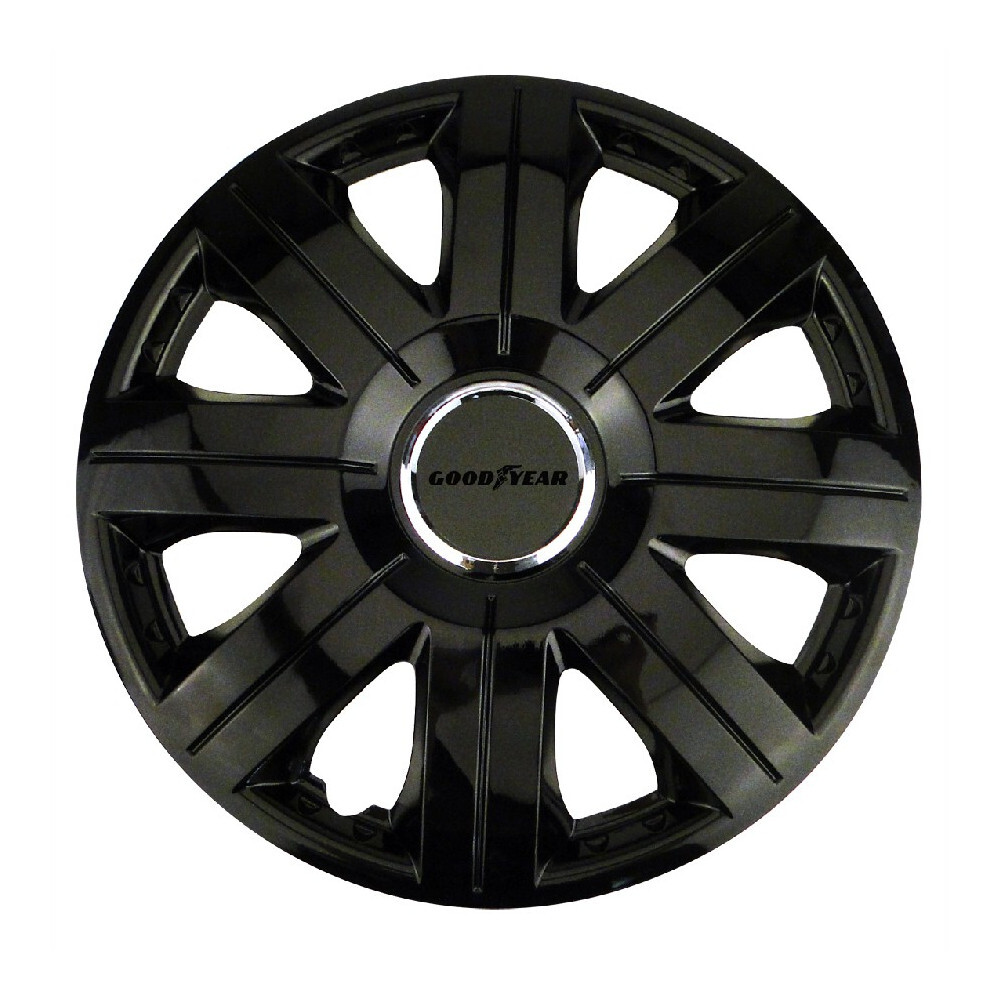 Goodyear Radkappen 13 Zoll, 4 Stück, schwarz Glanz, Flexo image number 0