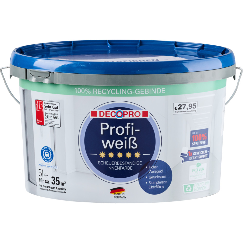 DECOPRO Profiweiß 5 Liter matt hochdeckend image number 0