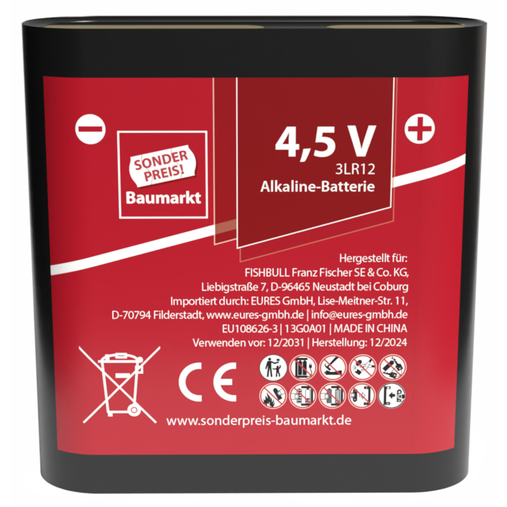 Sonderpreis Baumarkt Flachbatterie 3LR12 4,5V image number 0