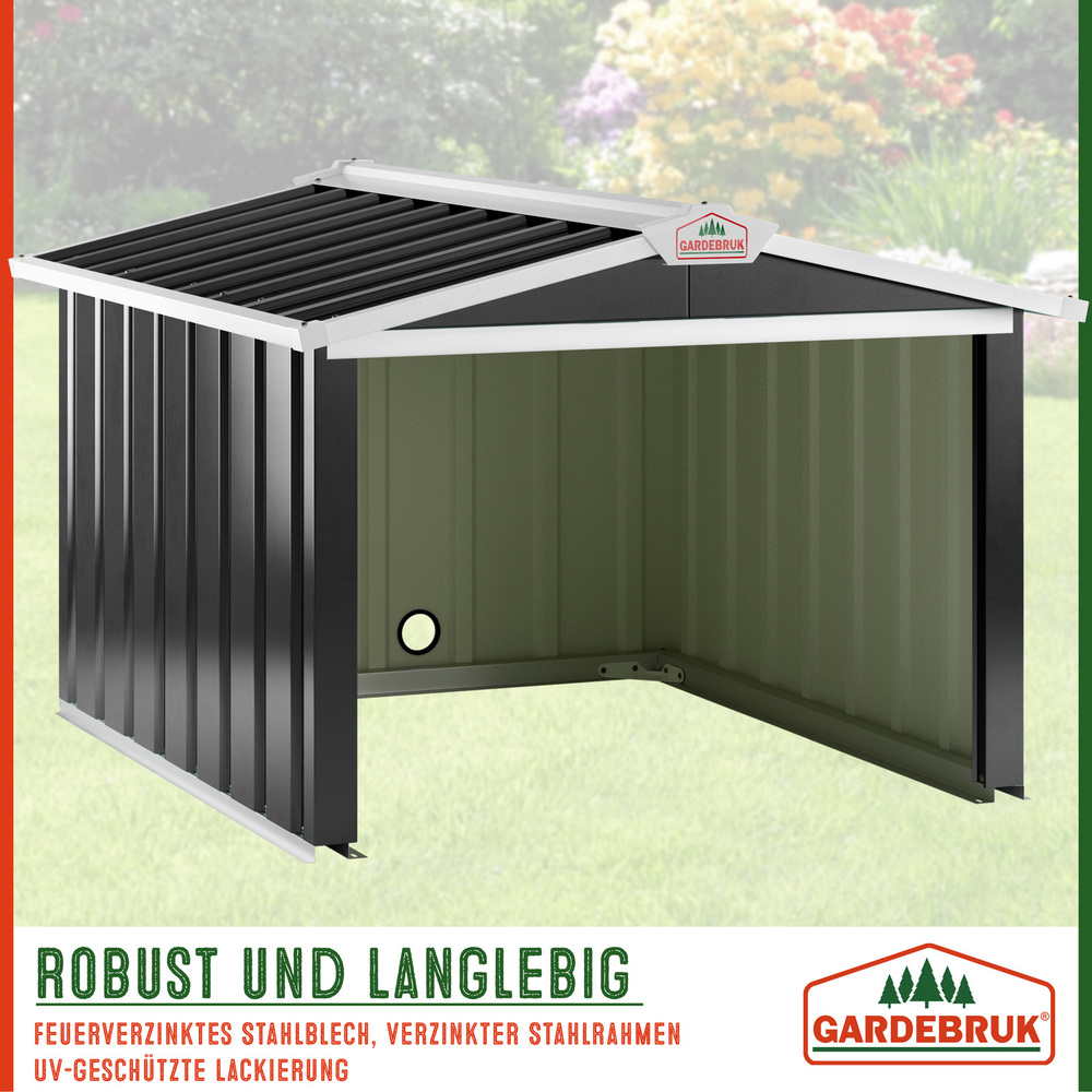 Mähroboter-Garage 86 x 100 x 63 cm anthrazit image number 5