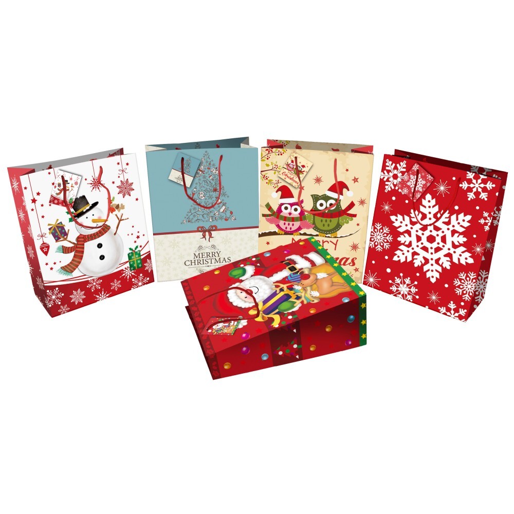 Geschenktasche medium mit Weihnachtsdekor