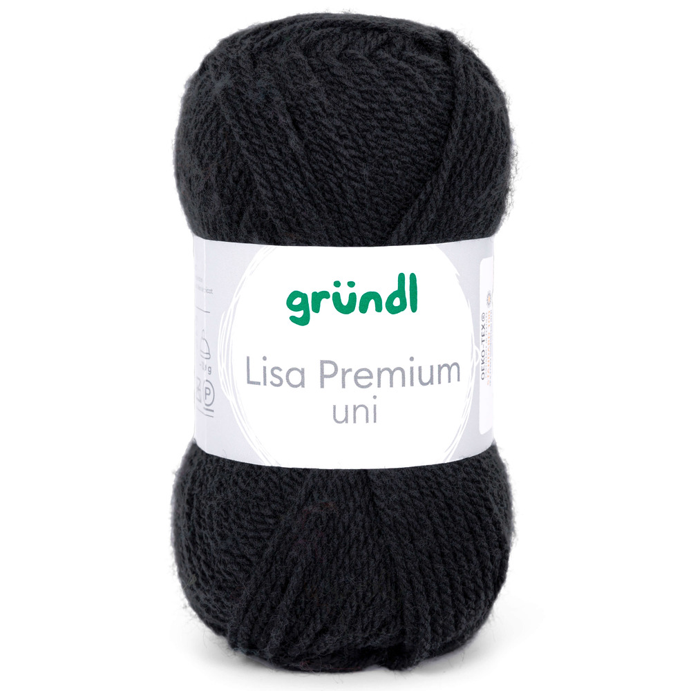 Lisa Premium Uni 50 g Schwarz