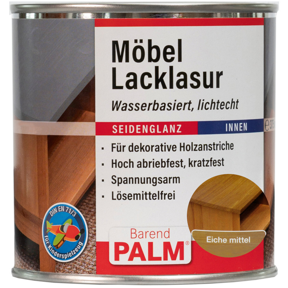 Barend Palm Möbel-Lacklasur Eiche-Mittel 375 ml image number 0