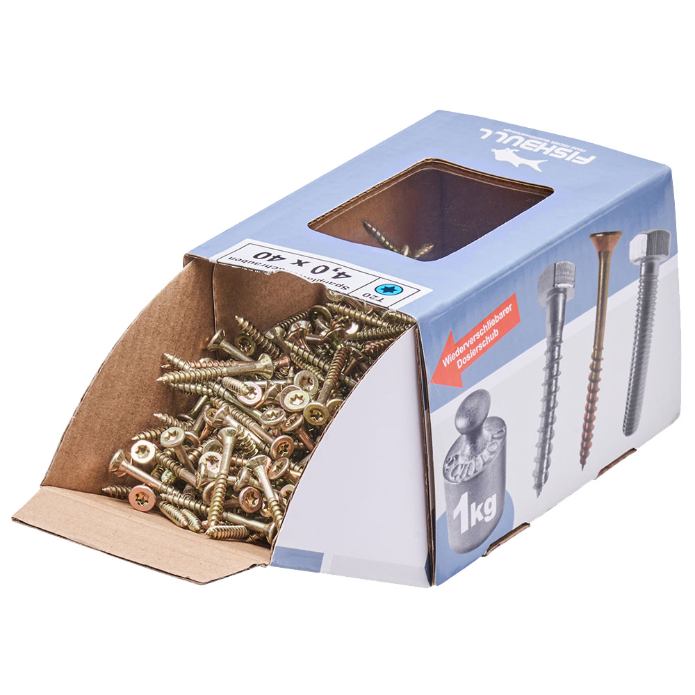 Spanplattenschraube 4,0x40 mm IVZ 1kg FISHBULL-Pack Senkkopf Teilgewinde image number 3