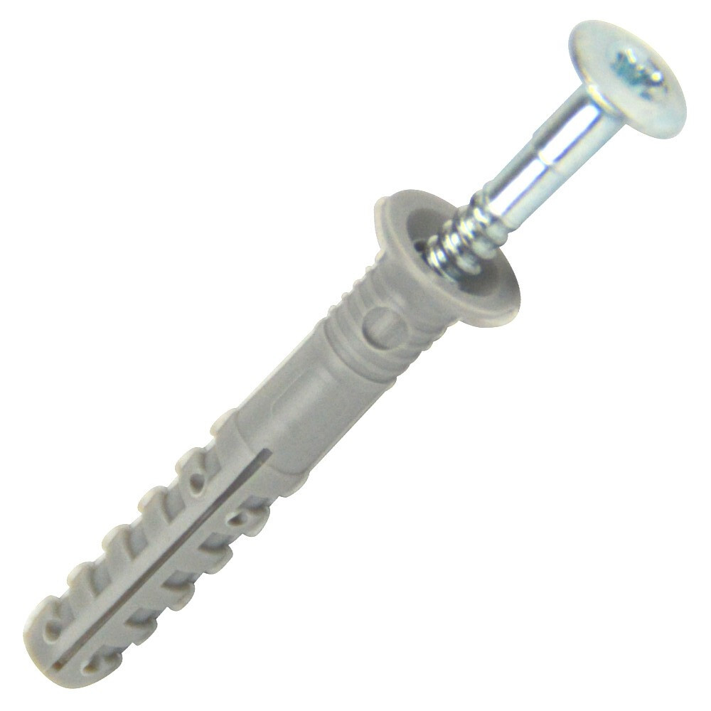 FISHBULL Nageldübel aus Nylon 70 Stück 6x60mm mit Senkkopf aus Stahl