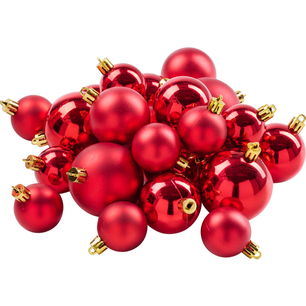 Weihnachtskugeln 60 St&uuml;ck rot