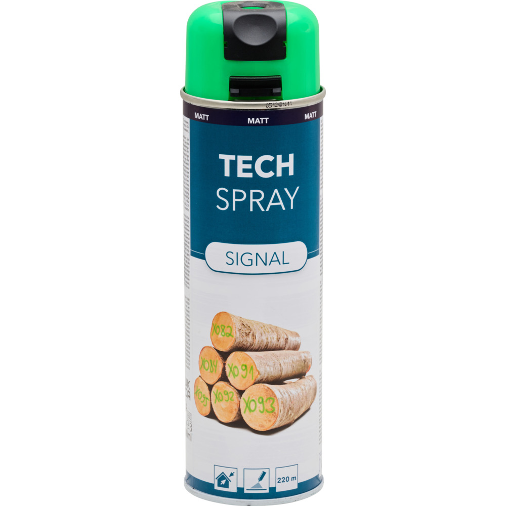 Tech Spray Signal matt, Markierspray 500 ml grün image number 1