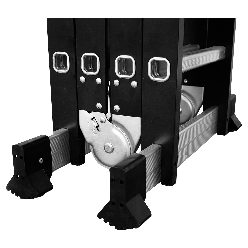 Mehrzweckleiter Aluminium und Stahl 4x3 mit Plattform image number 3
