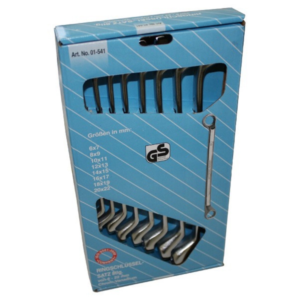 Normex Ringschlüssel Satz 8-tlg. gekröpft 6-22mm CV Doppelringschlüssel