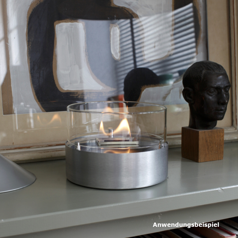 Firefix Tischfeuer Tenderflame „Cafe Alu" in silber mit Edelstahl-Docht image number 2
