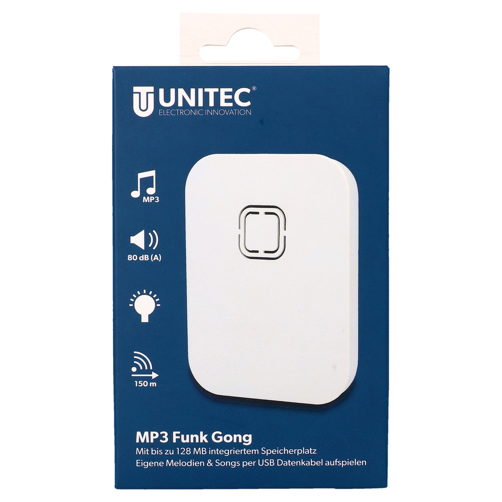 UNITEC® Funkgong WDM10 mp3, 150 m Reichweite image number 0