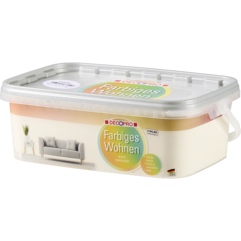 DECOPRO Wandfarbe 2,5 Liter vanille matt image number 0