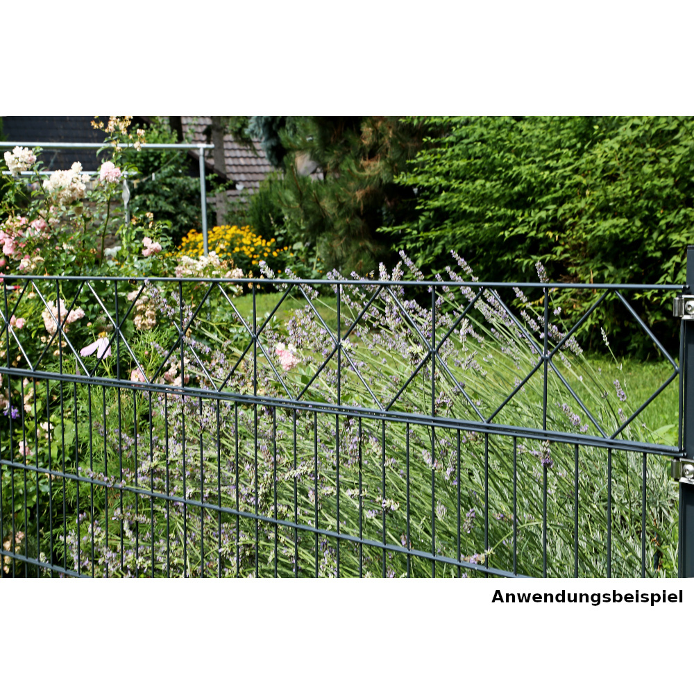 Gartenzaun-Dekorelement Bergen, 2000 x 200 mm, RAL 7016 anthrazit image number 3