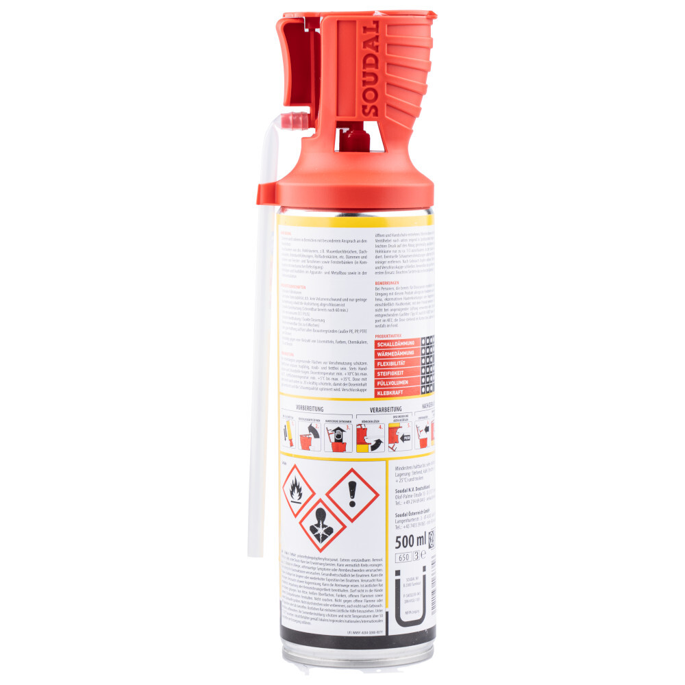 Soudal Bauschaum B1 500 ml aus Polyurethanschaum mit Genius Gun image number 1