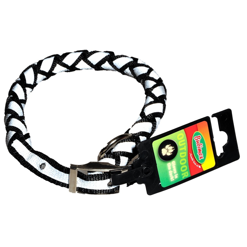 Halsband Nylon geflochten rund 500 x 15 mm reflektierend