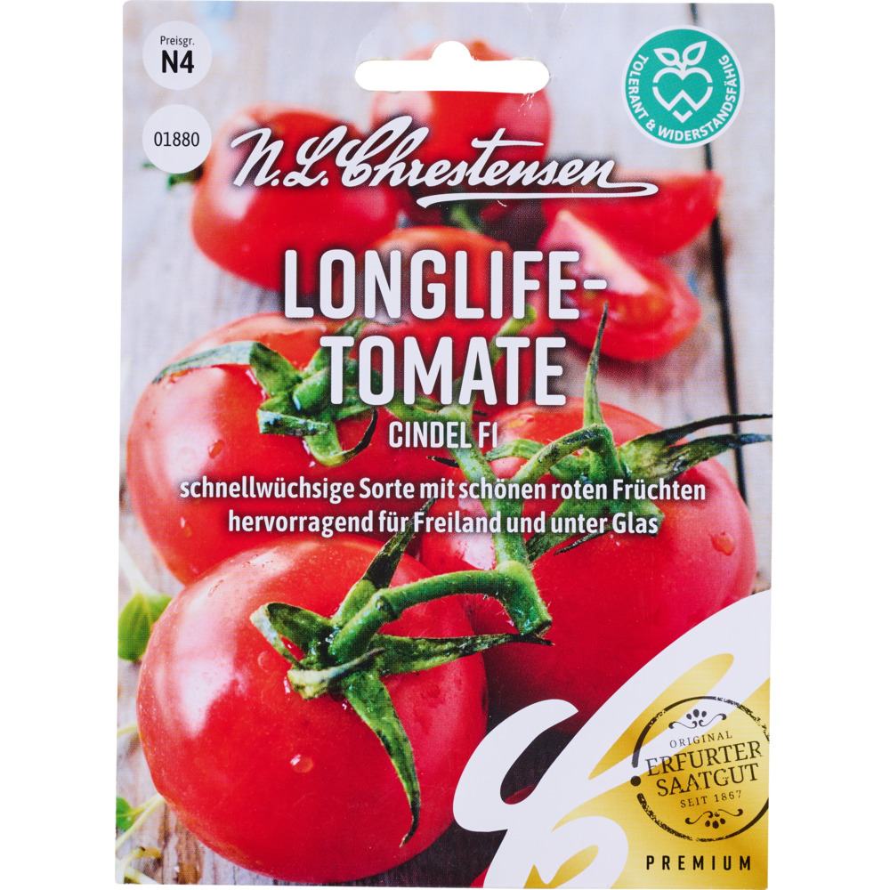 Saatgut Longlife-Tomate Cindel F1 f&uuml;r ca. 5 Pflanzen