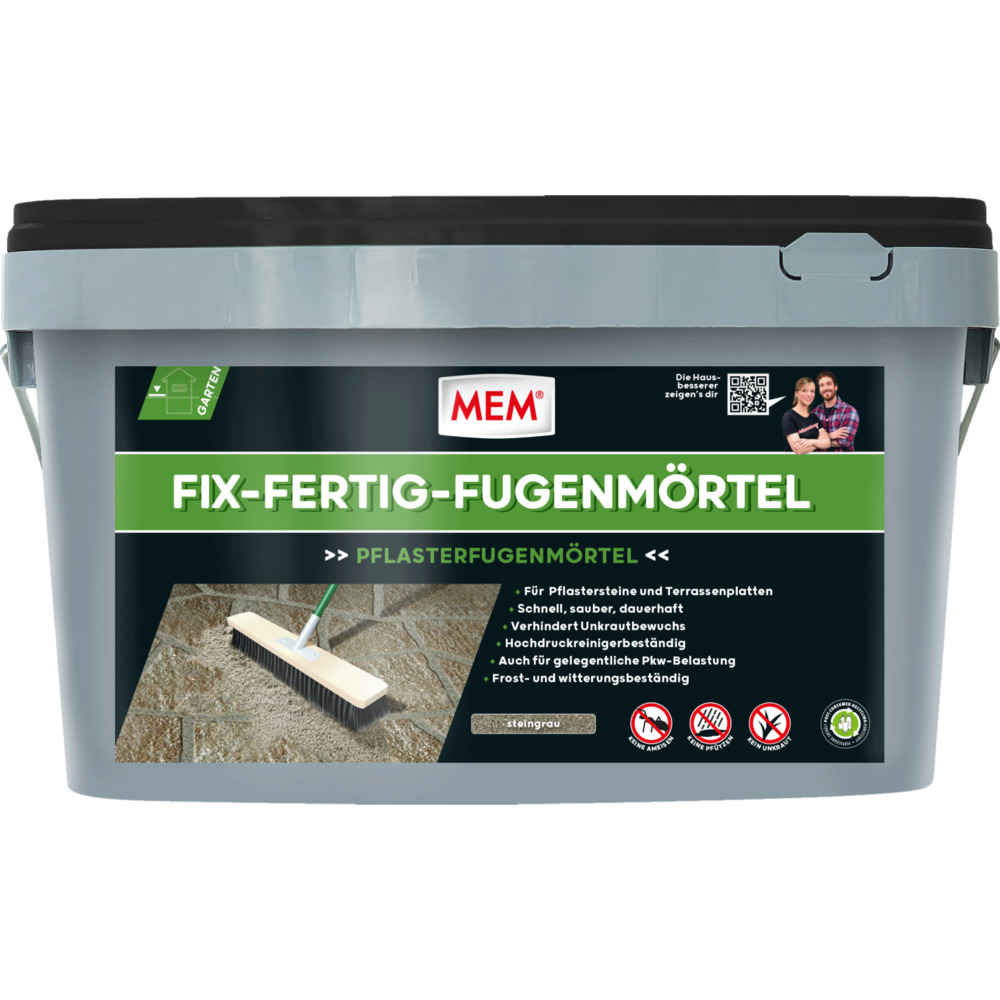 MEM Fix-Fertig-Fugenmörtel 25 kg, steingrau